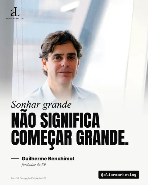 Post: sonhar grande não significa começar grande